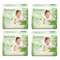 پک چهار تایی پوشک ببم سایز 4 بسته 34 عددی