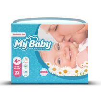 پوشک مای بیبی سایز +4 بسته 32 عددی