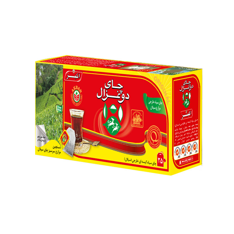 چای کیسه ای ساده دوغزال 25 عددی